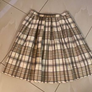 Theory Taffetta Like Plaid Full Skirt